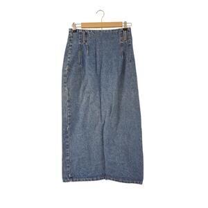 Vivaldi Women's Vintage Denim Maxi Jean Skirt 80's Size 6